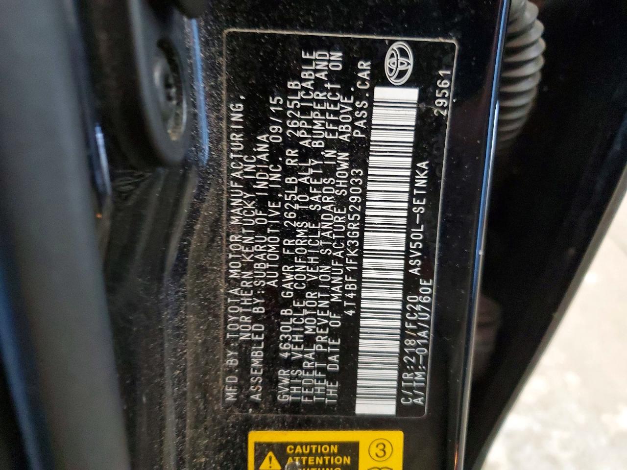 2016 TOYOTA CAMRY LE photo 13