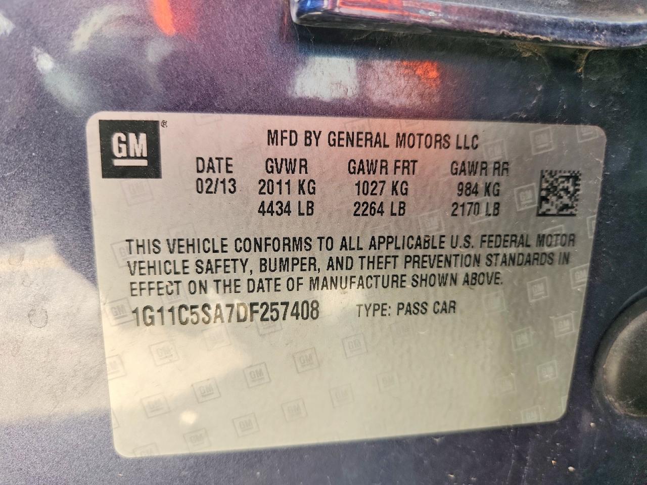 2013 CHEVROLET MALIBU 1LT photo 34