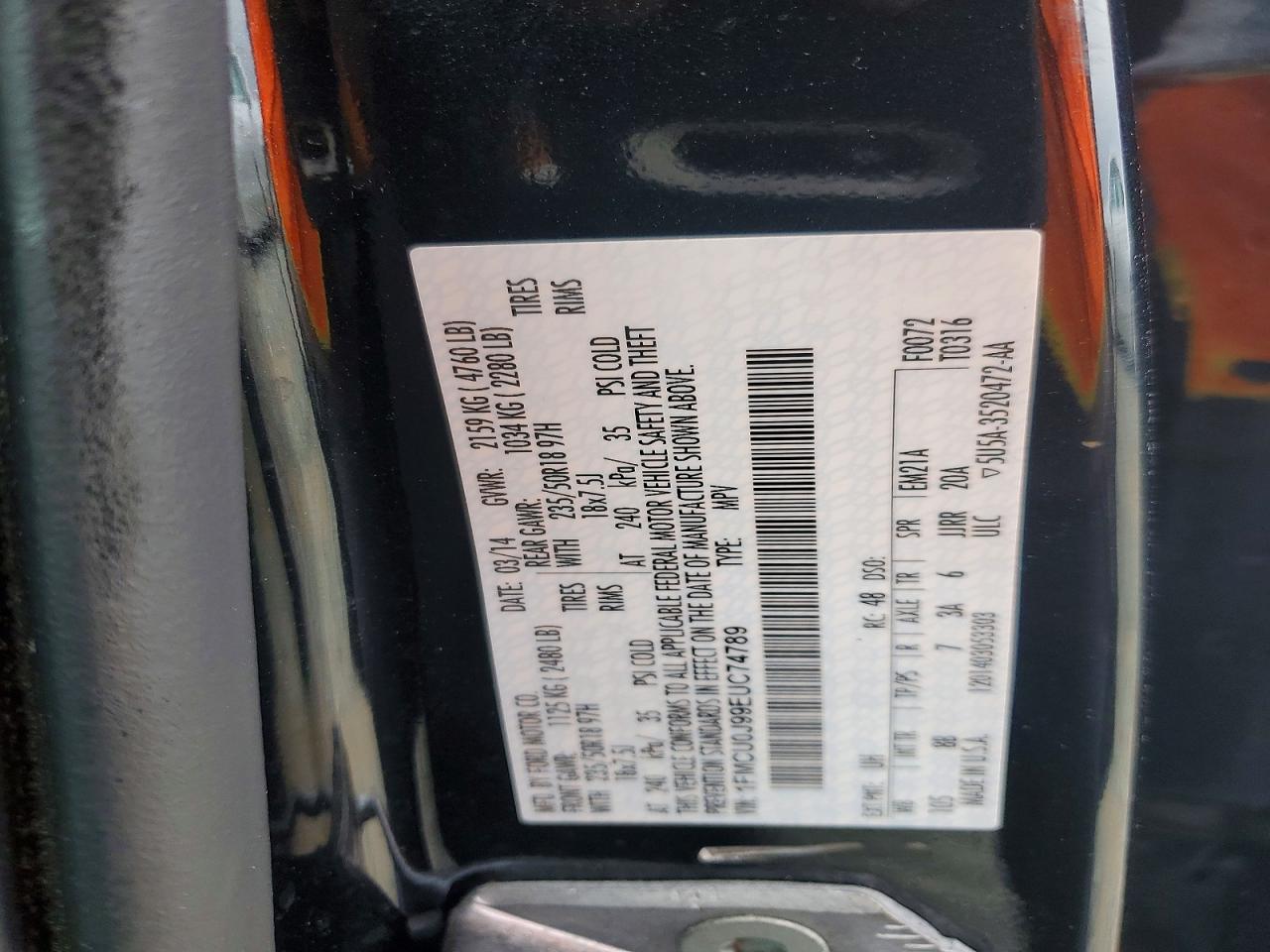 2014 FORD ESCAPE TITANIUM photo 34