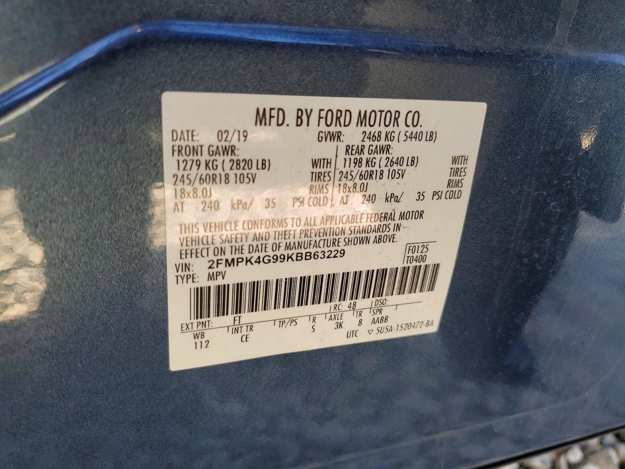 2019 FORD EDGE SE photo 37