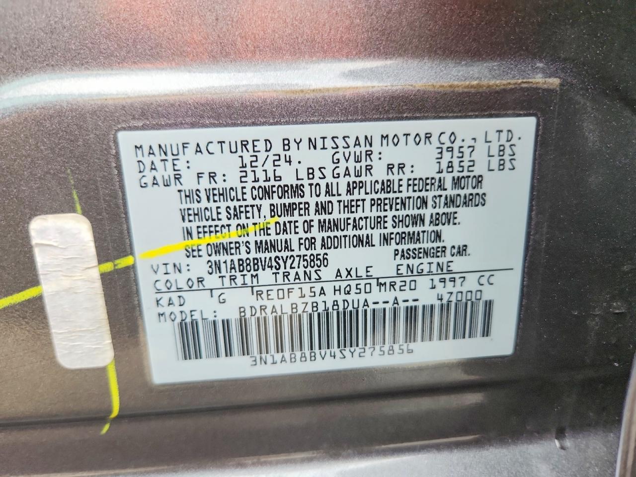 2025 NISSAN SENTRA S photo 34