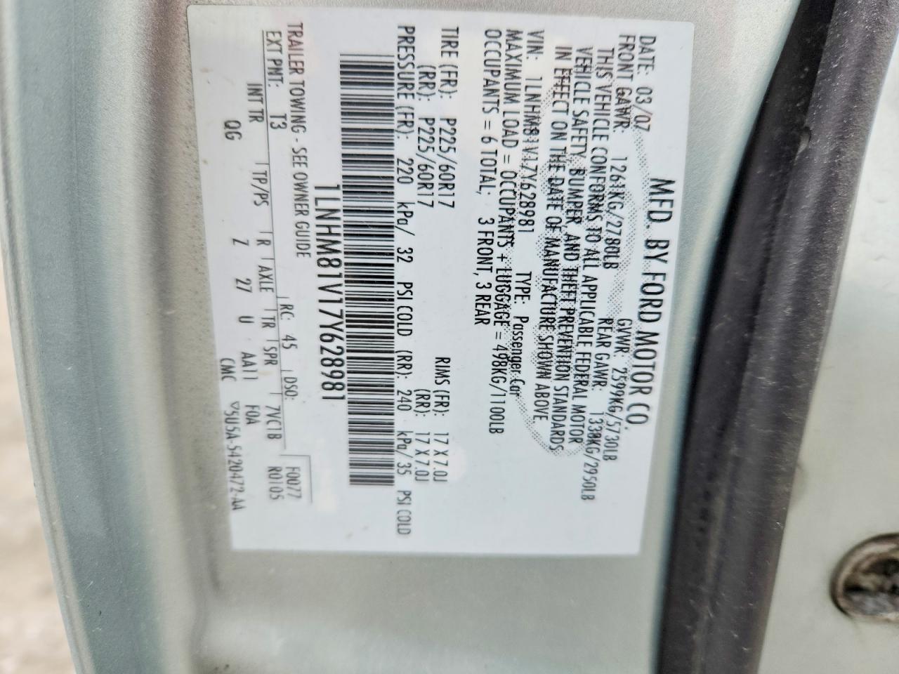 2007 LINCOLN TOWN CAR SIGNATURE photo 23