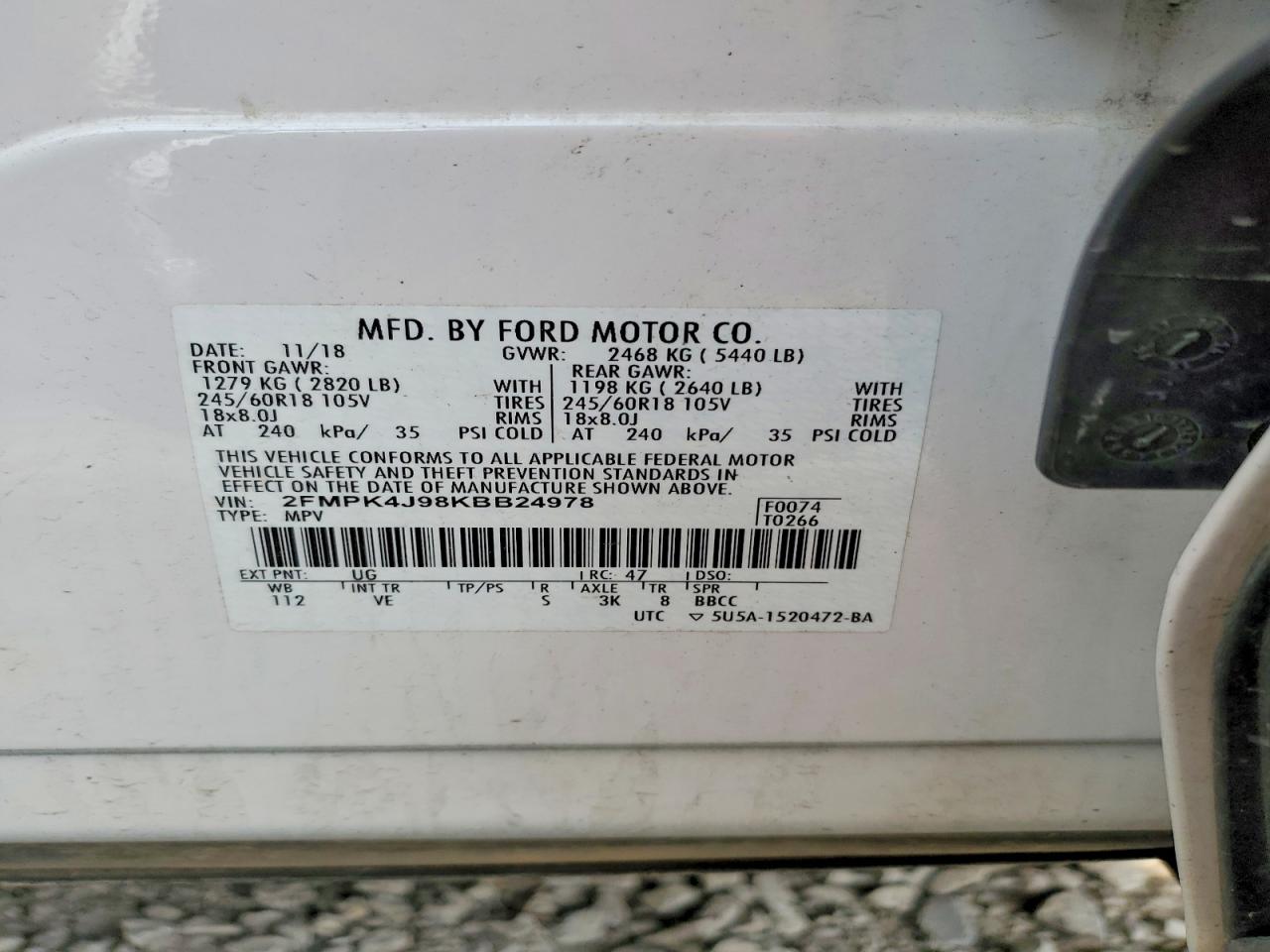 2019 FORD EDGE SEL photo 37