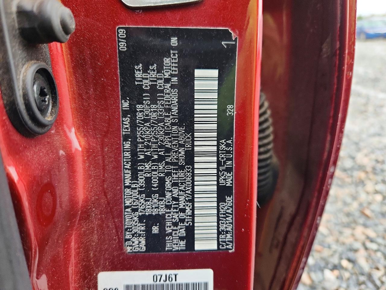 2010 TOYOTA TUNDRA GRADE photo 12