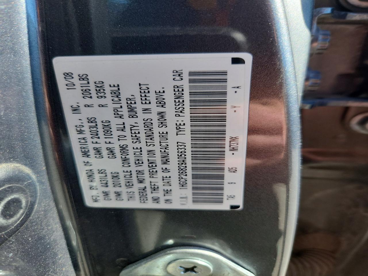 2009 HONDA ACCORD EXL photo 49