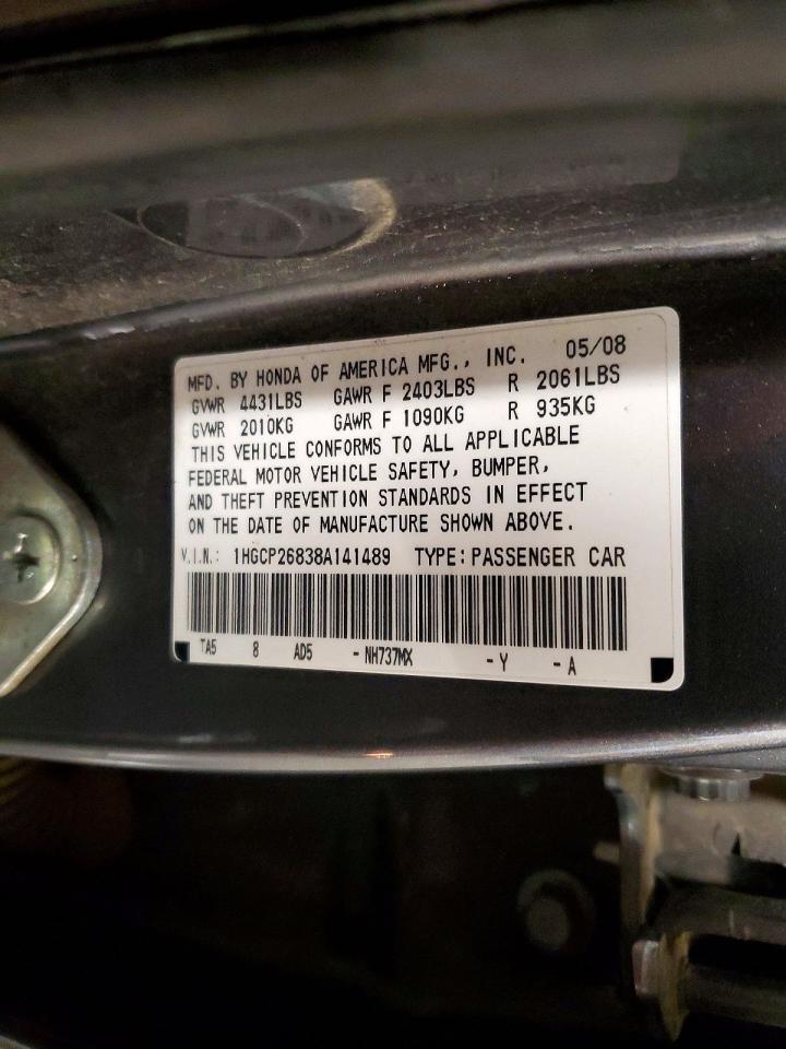 2008 HONDA ACCORD EXL photo 23
