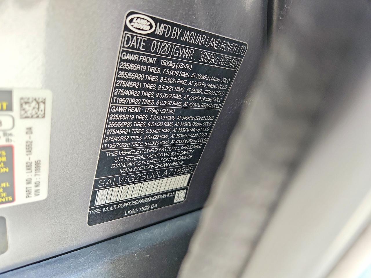 2020 LAND ROVER RANGE ROVER SPORT SE photo 37