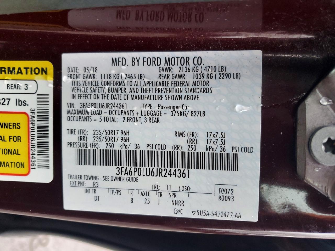 2018 FORD FUSION SE HYBRID photo 12