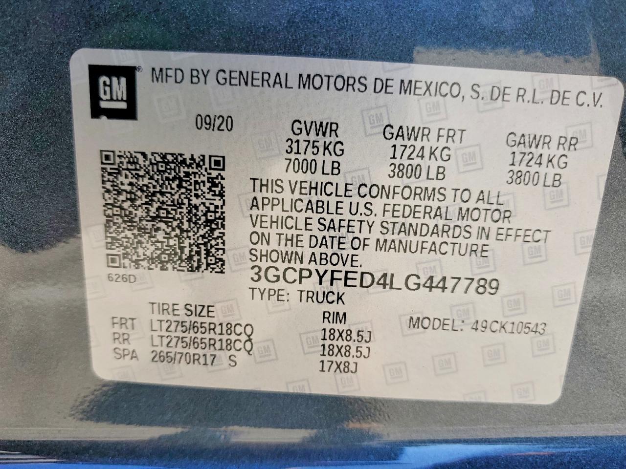 2020 CHEVROLET SILVERADO K1500 LT TRAIL BOSS photo 12