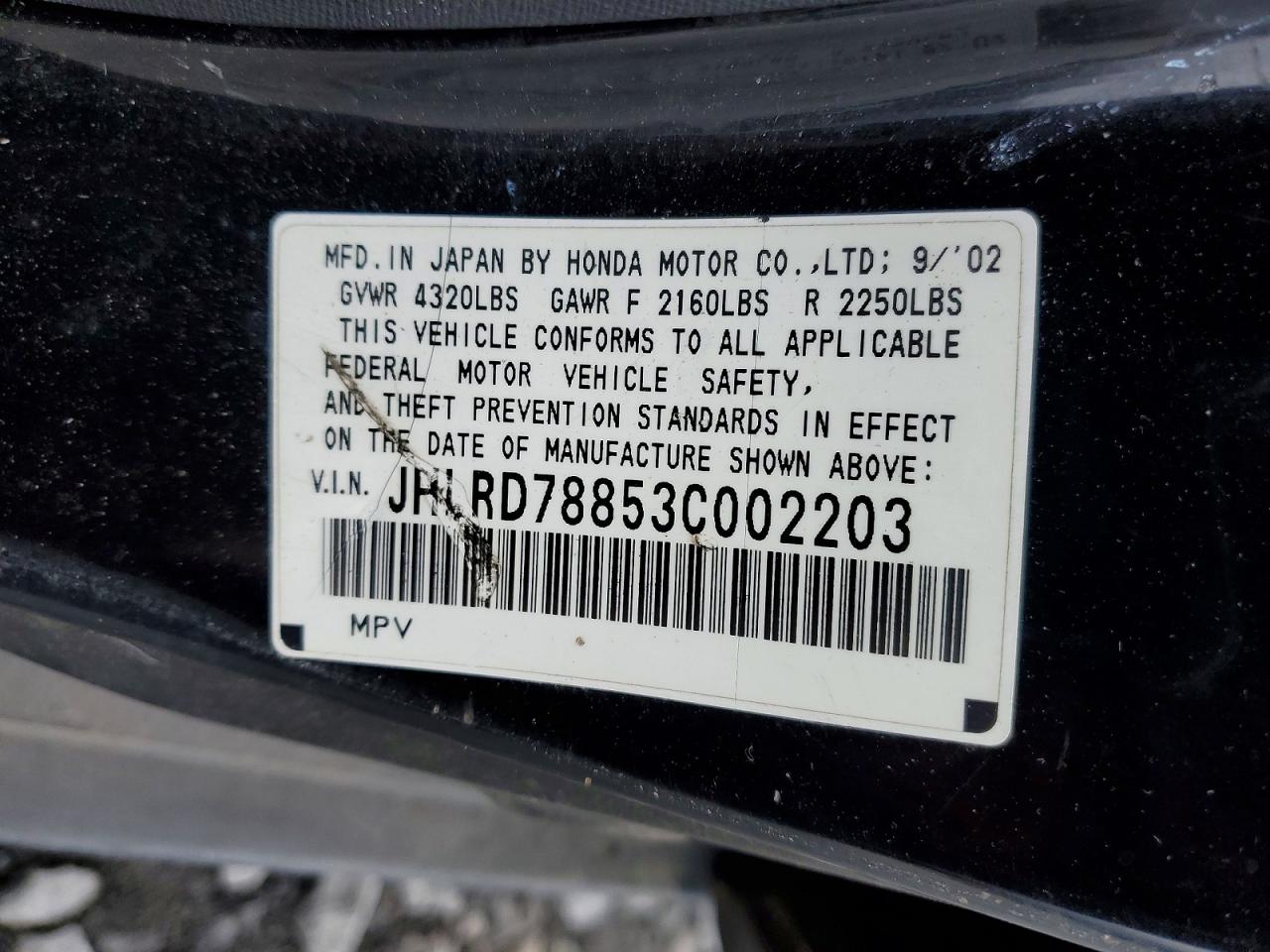 2003 HONDA CR-V EX photo 27