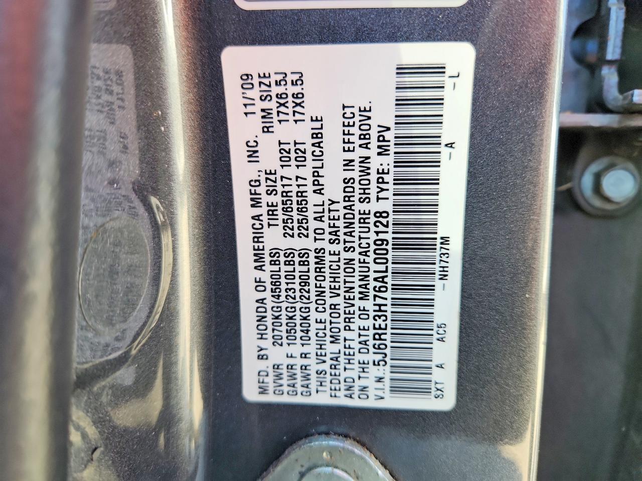2010 HONDA CR-V EXL photo 13