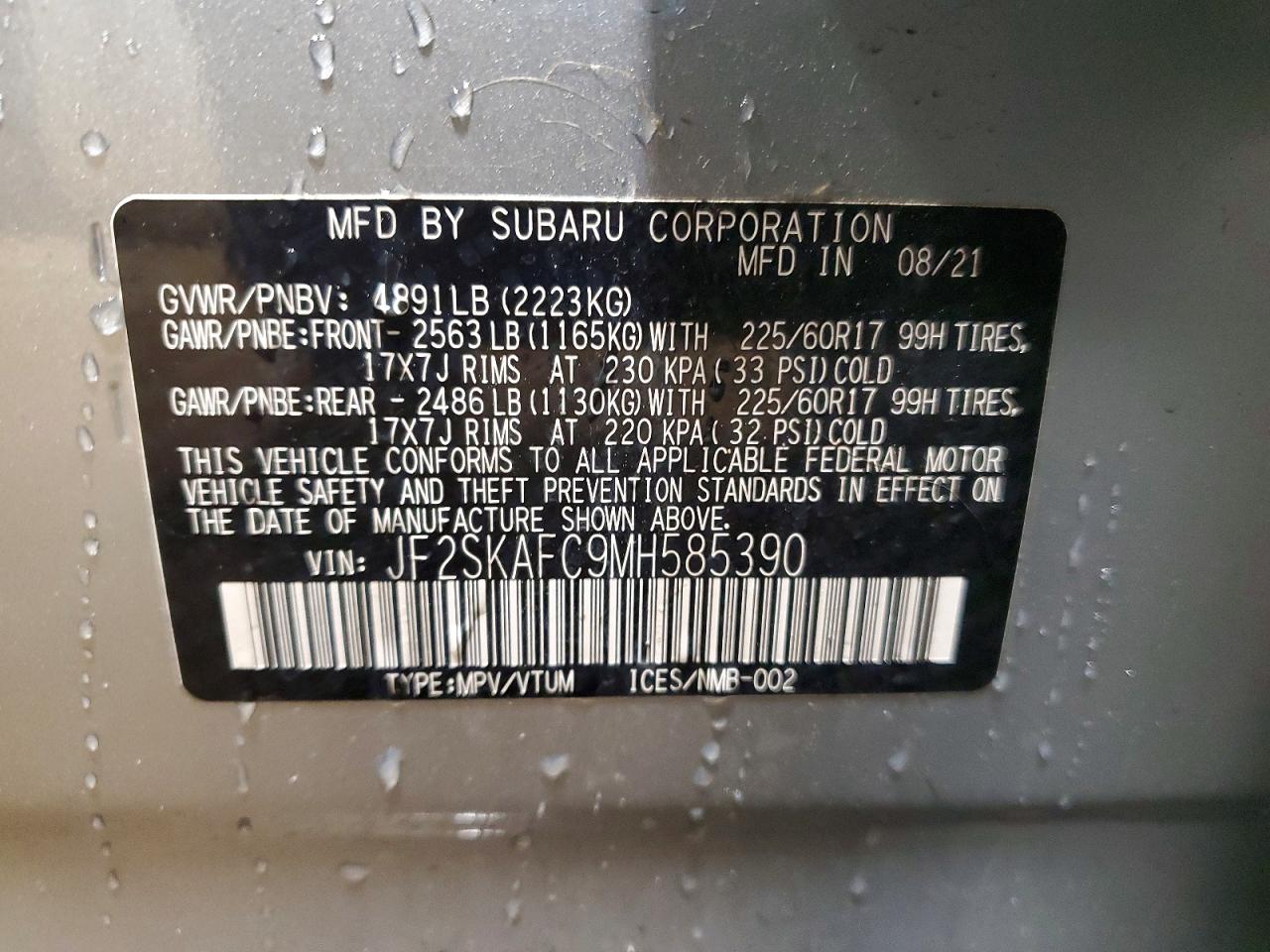 2021 SUBARU FORESTER PREMIUM photo 13