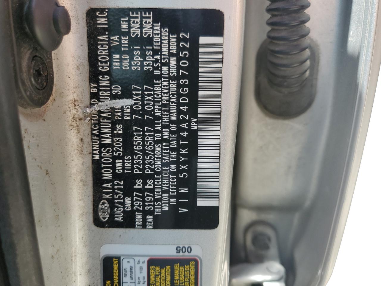 2013 KIA SORENTO LX photo 25