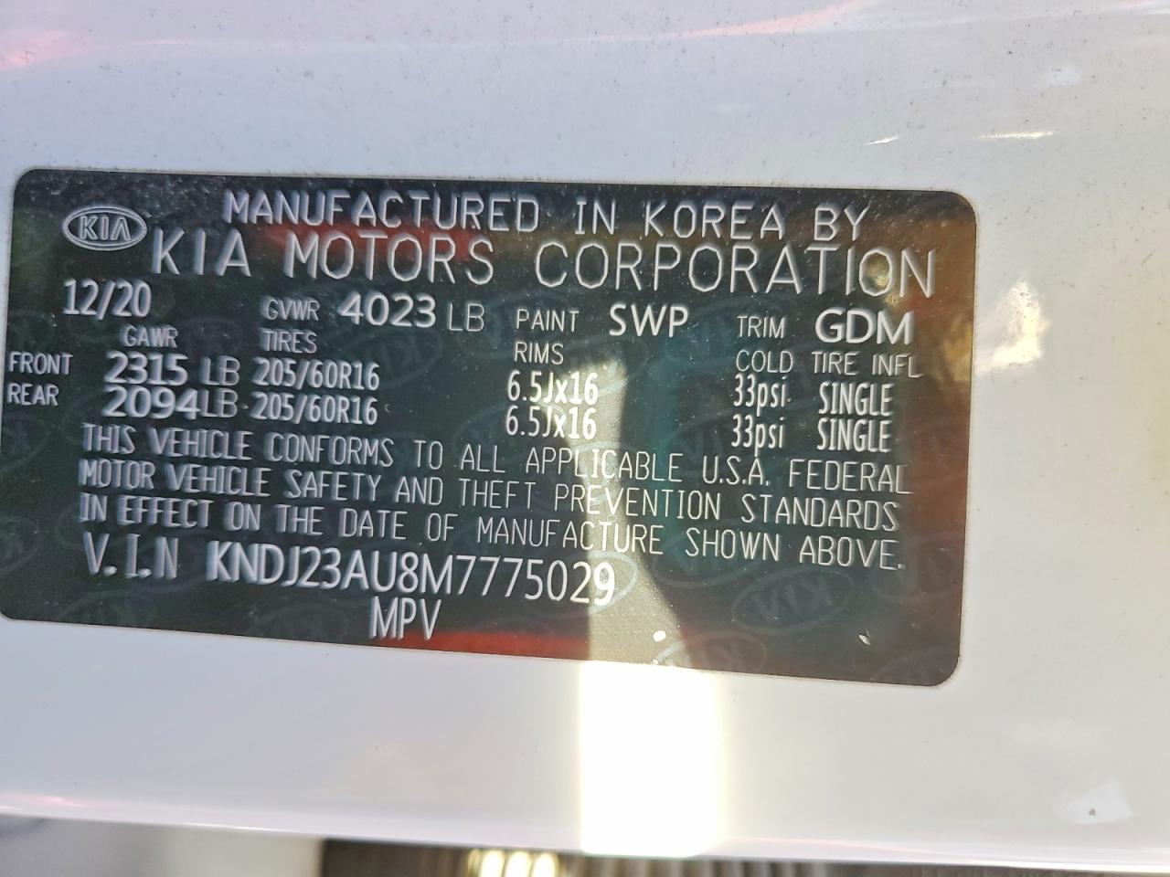 2021 KIA SOUL LX photo 12