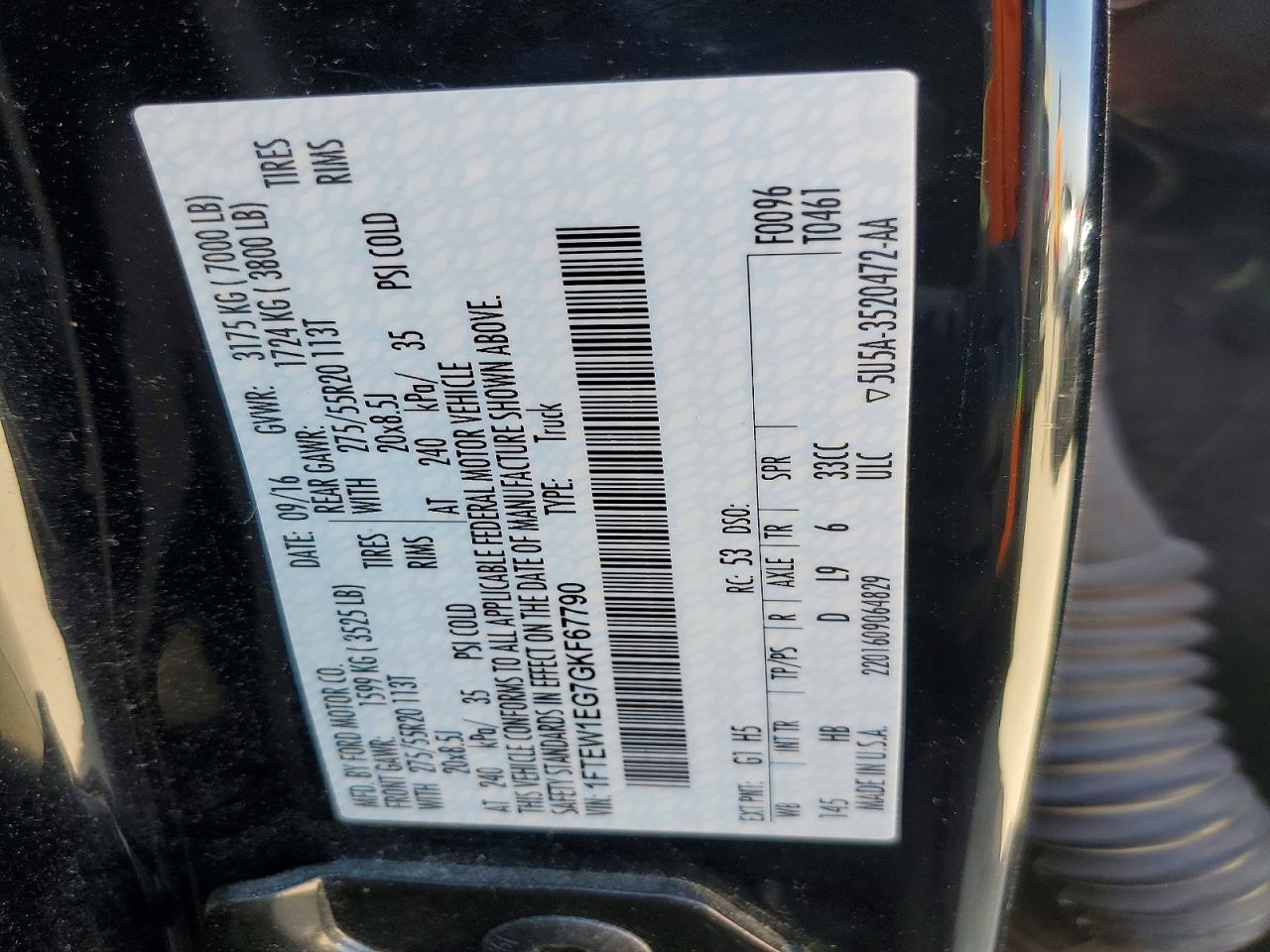 2016 FORD F150 SUPERCREW photo 34