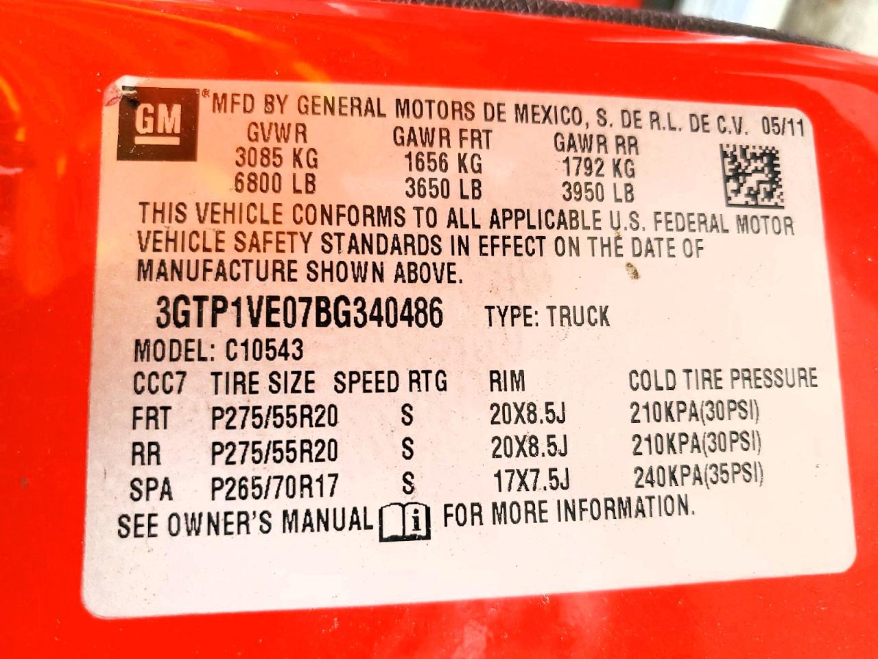 2011 GMC SIERRA C1500 SLE photo 12