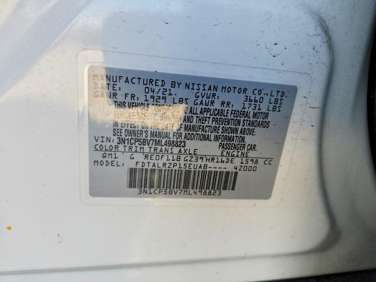 2021 NISSAN KICKS S photo 13
