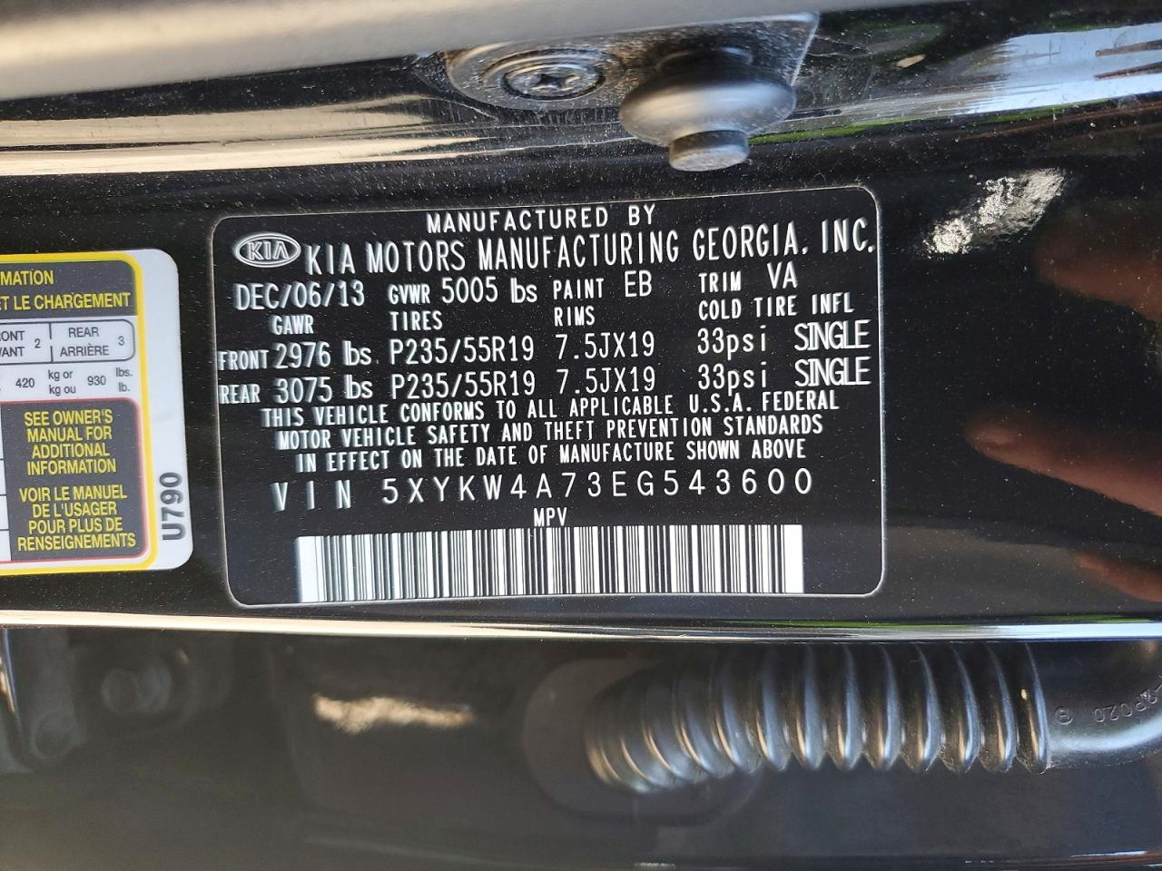 2014 KIA SORENTO SX photo 12