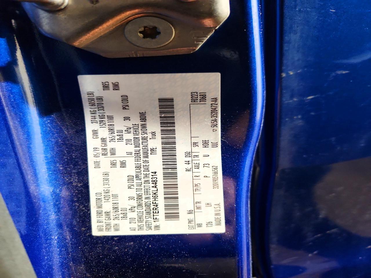 2019 FORD RANGER XL photo 12
