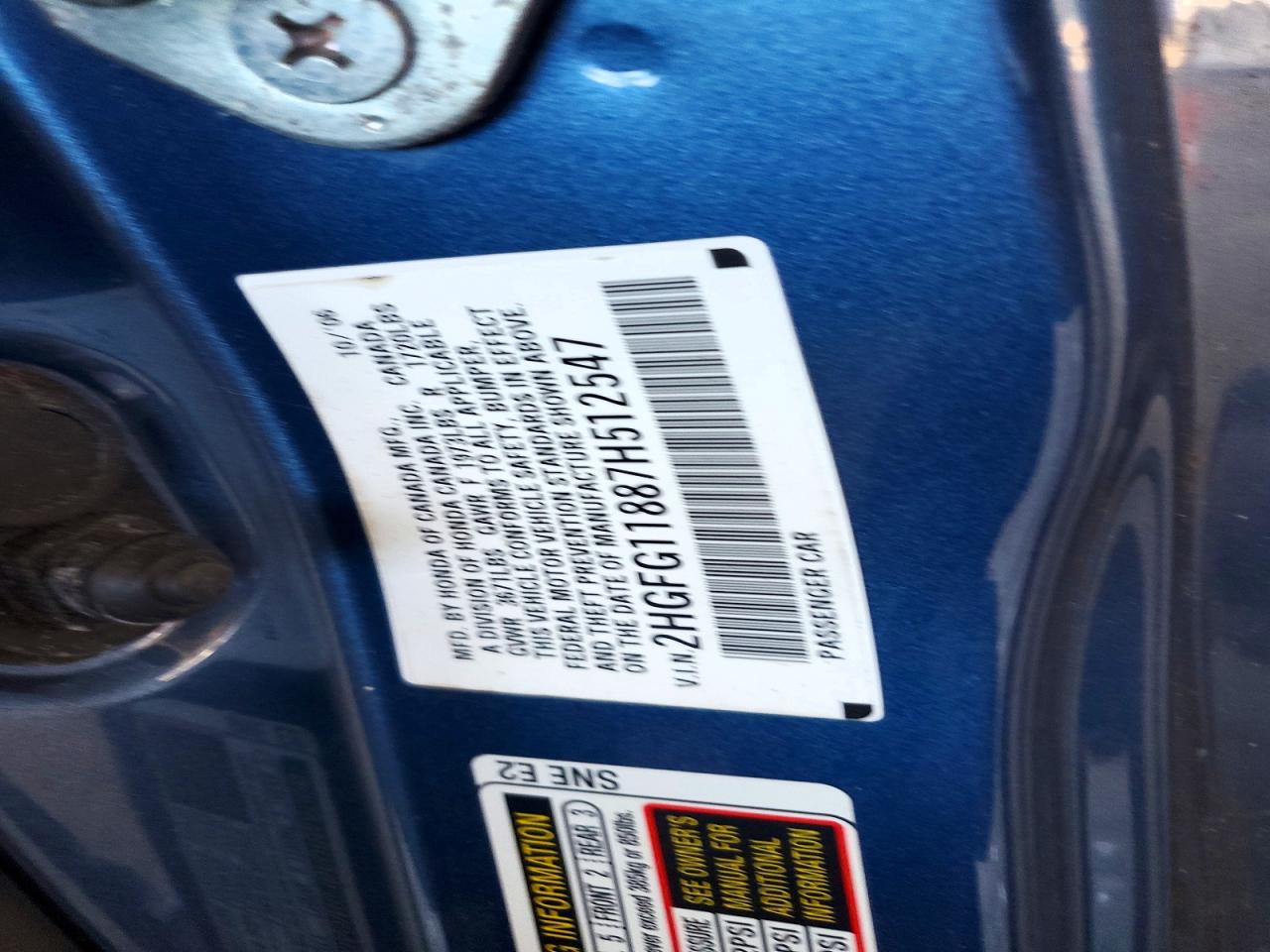 2007 HONDA CIVIC EX photo 12