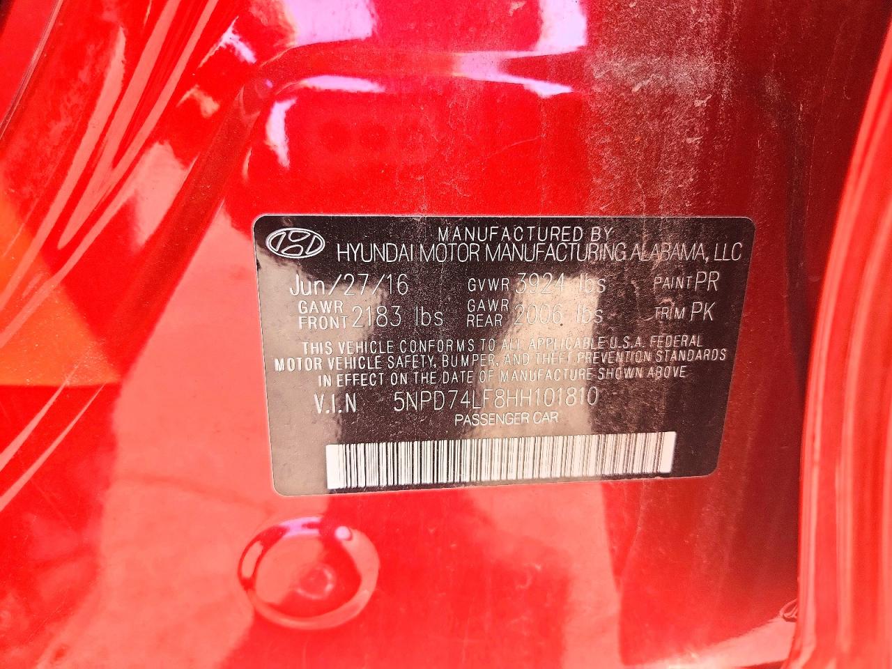 2017 HYUNDAI ELANTRA SE photo 12