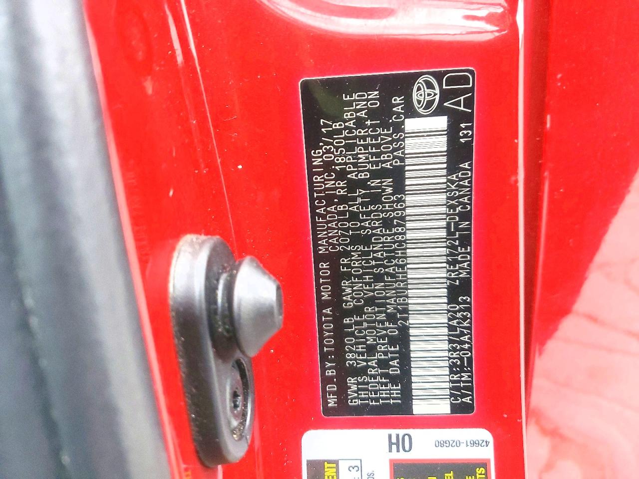 2017 TOYOTA COROLLA XSE photo 13