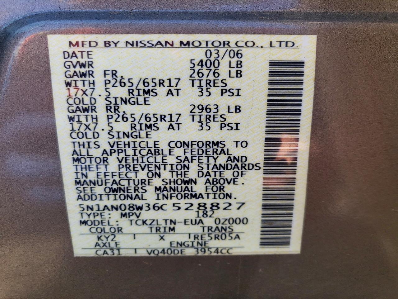 2006 NISSAN XTERRA X photo 12
