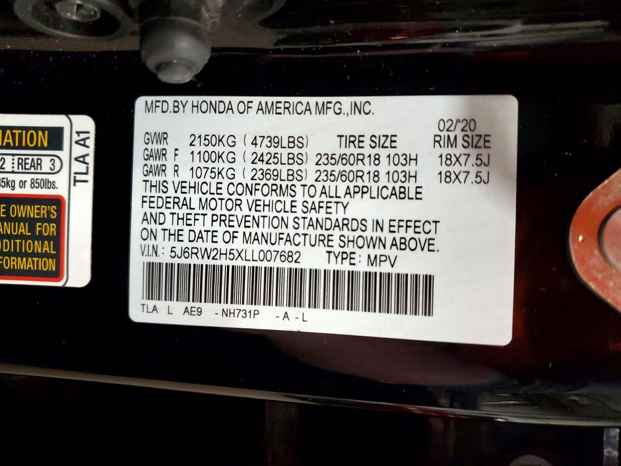 2020 HONDA CR-V EX photo 37