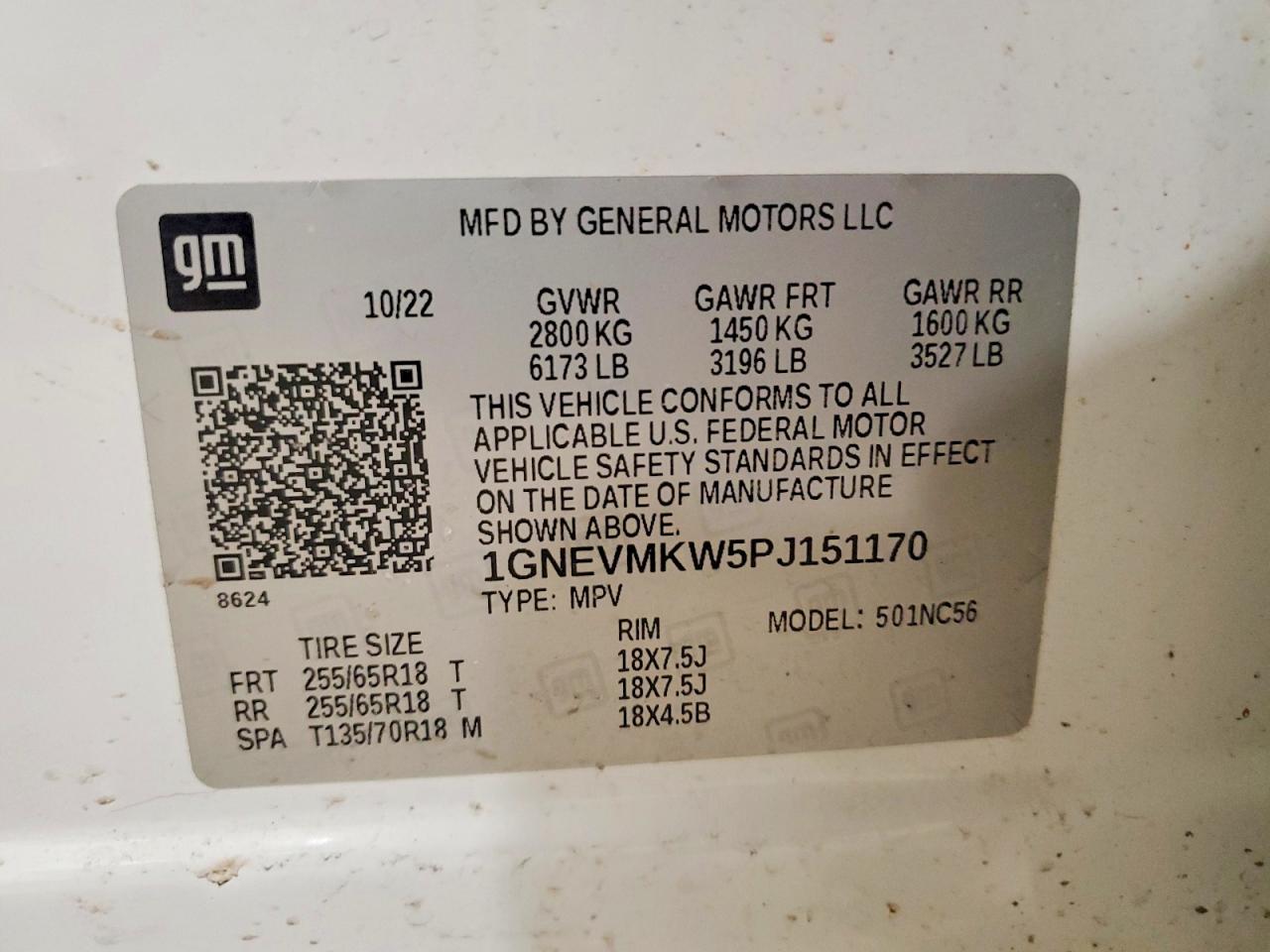 2023 CHEVROLET TRAVERSE LT photo 14