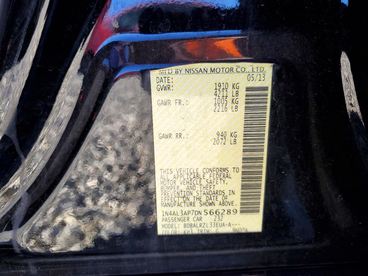 2013 NISSAN ALTIMA 2.5 photo 12
