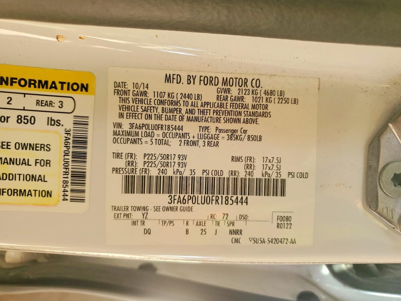 2015 FORD FUSION SE HYBRID photo 12
