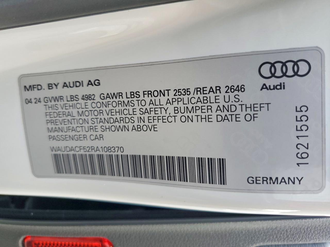 2024 AUDI A5 PREMIUM 45 photo 12