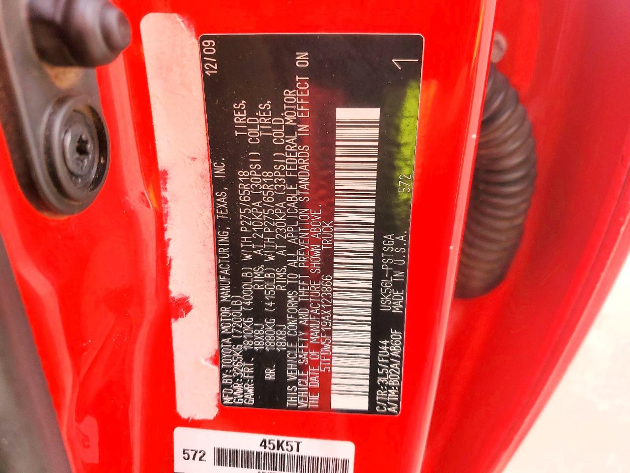 2010 TOYOTA TUNDRA GRADE photo 13