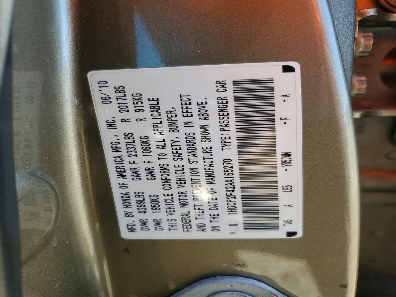 2010 HONDA ACCORD LXP photo 12