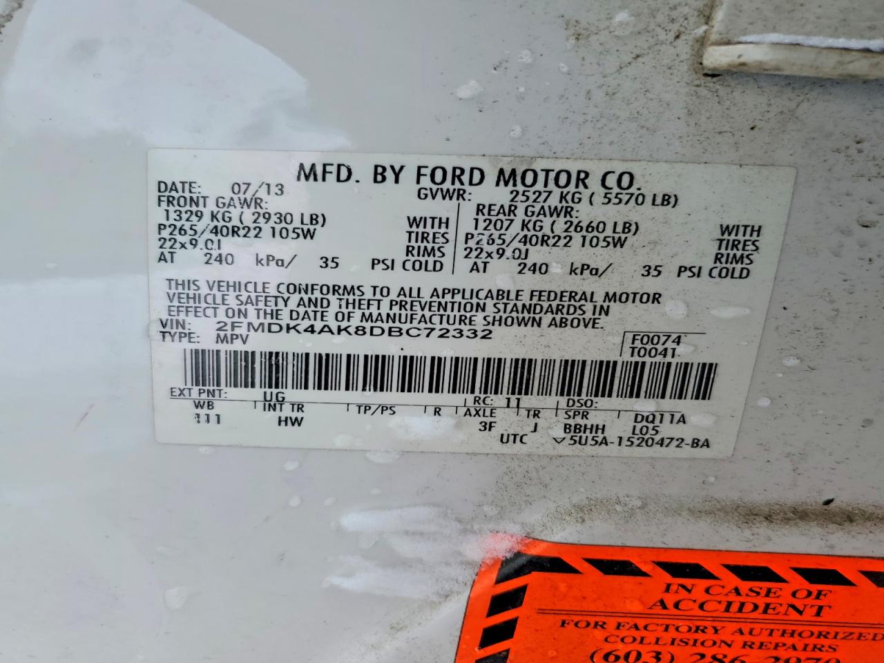 2013 FORD EDGE SPORT photo 23