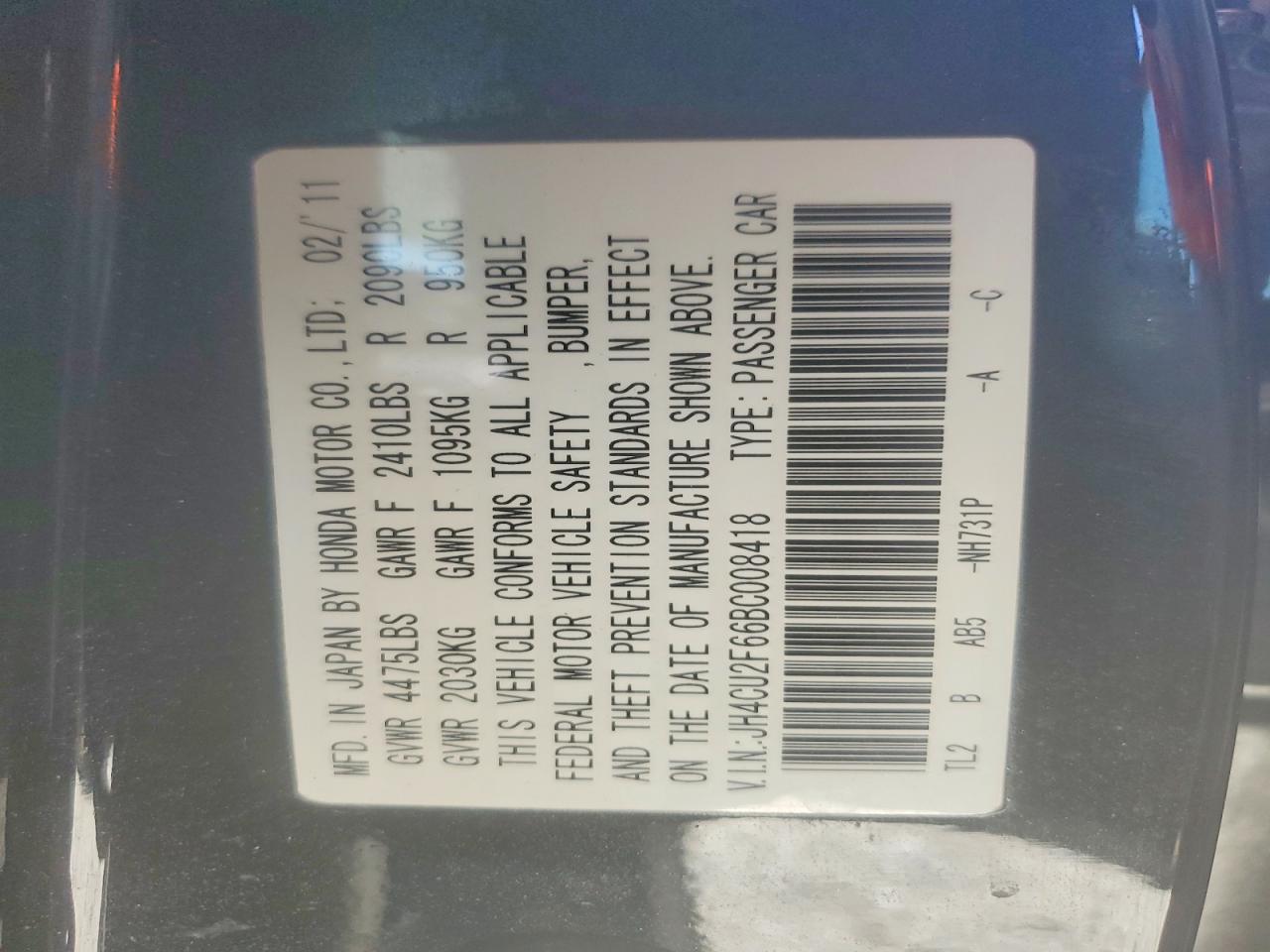 2011 ACURA TSX photo 23