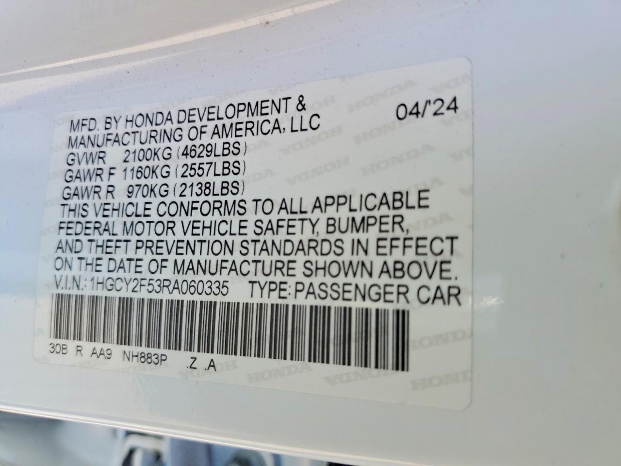 2024 HONDA ACCORD HYBRID SPORT photo 37
