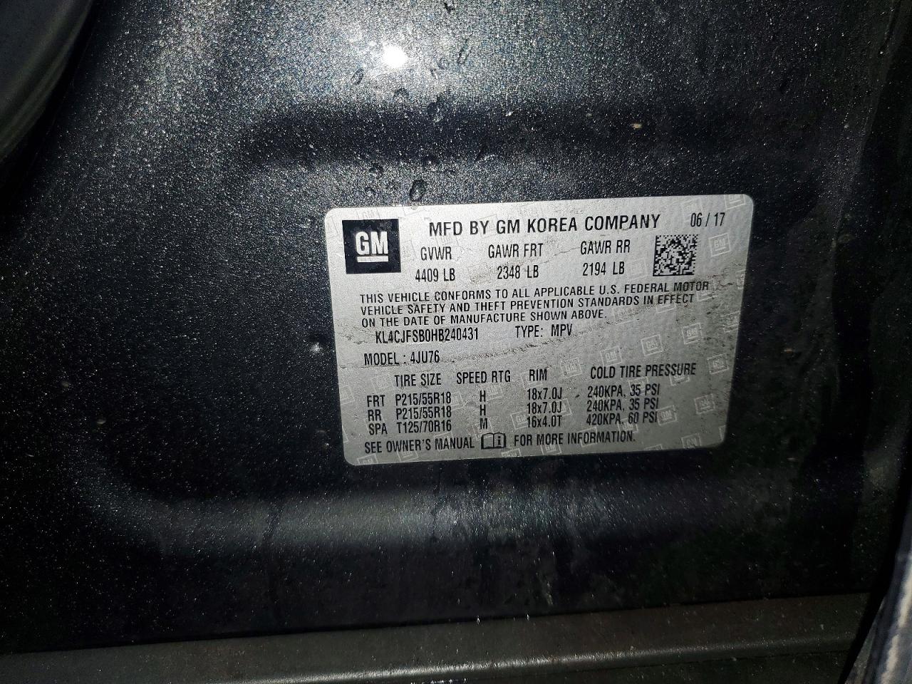 2017 BUICK ENCORE PREFERRED II photo 25