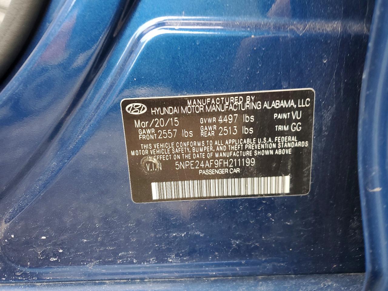 2015 HYUNDAI SONATA SE photo 34