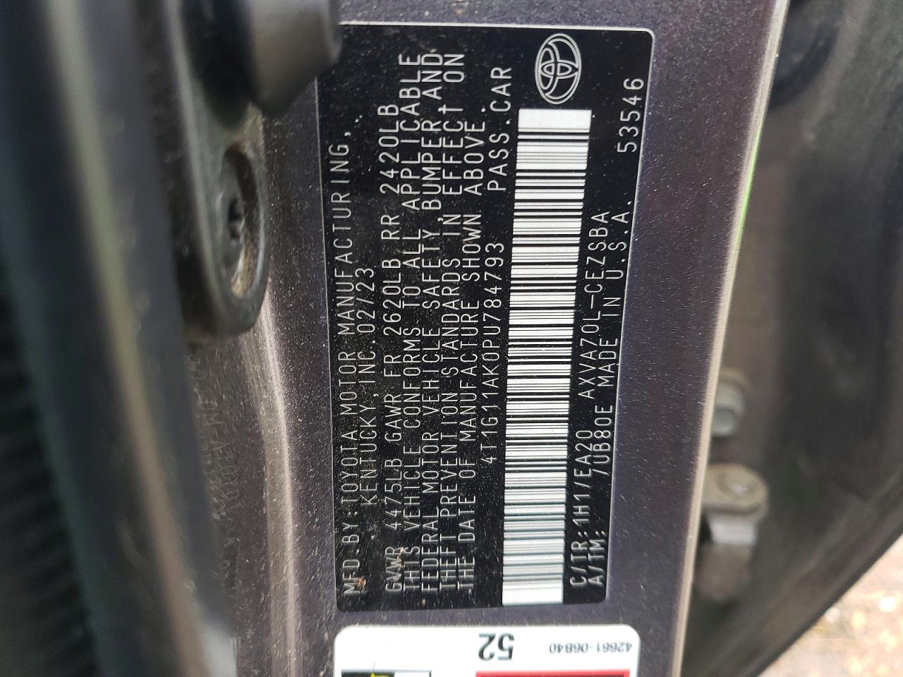 2023 TOYOTA CAMRY SE photo 12