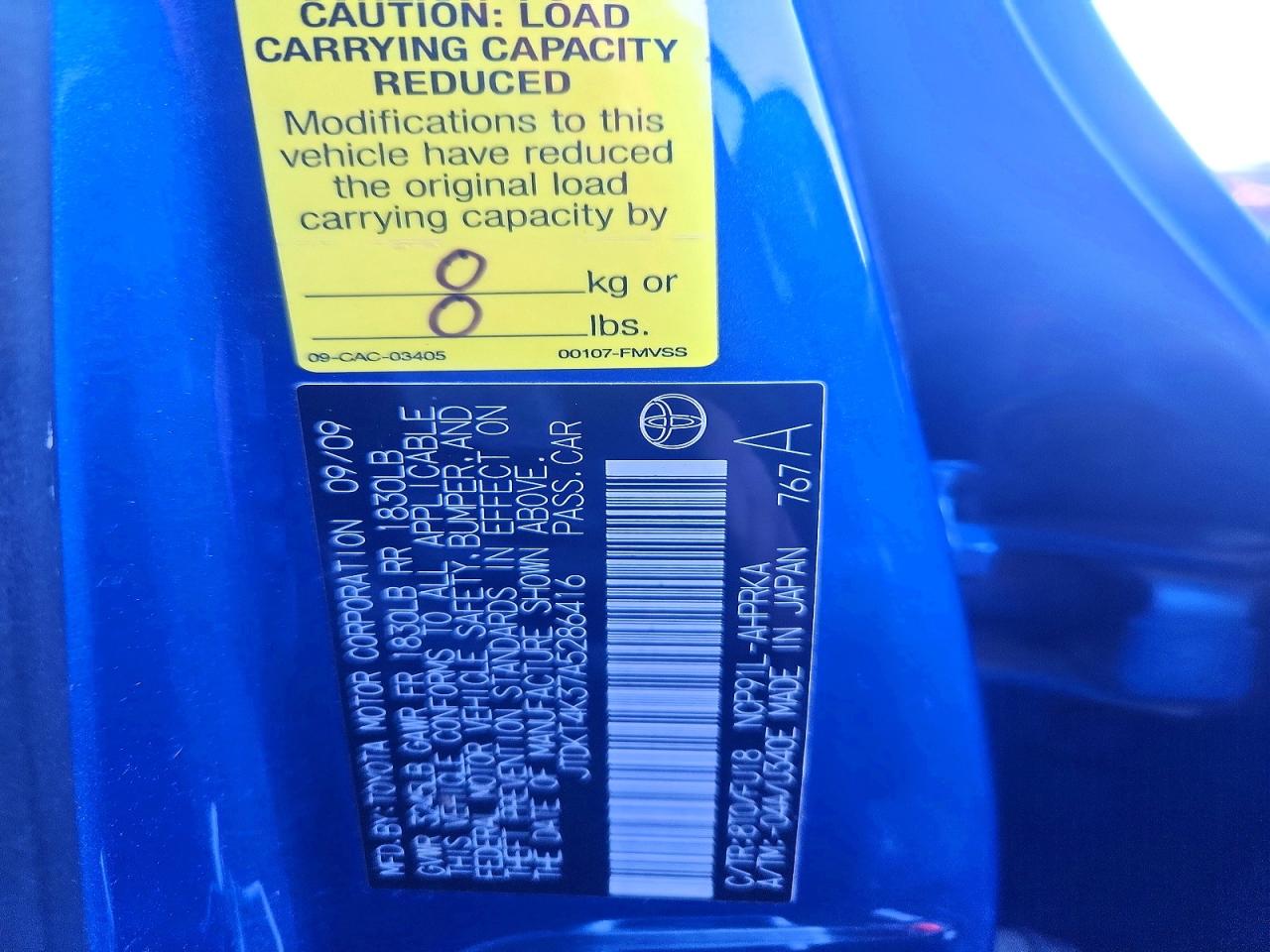 2010 TOYOTA YARIS BASE photo 23