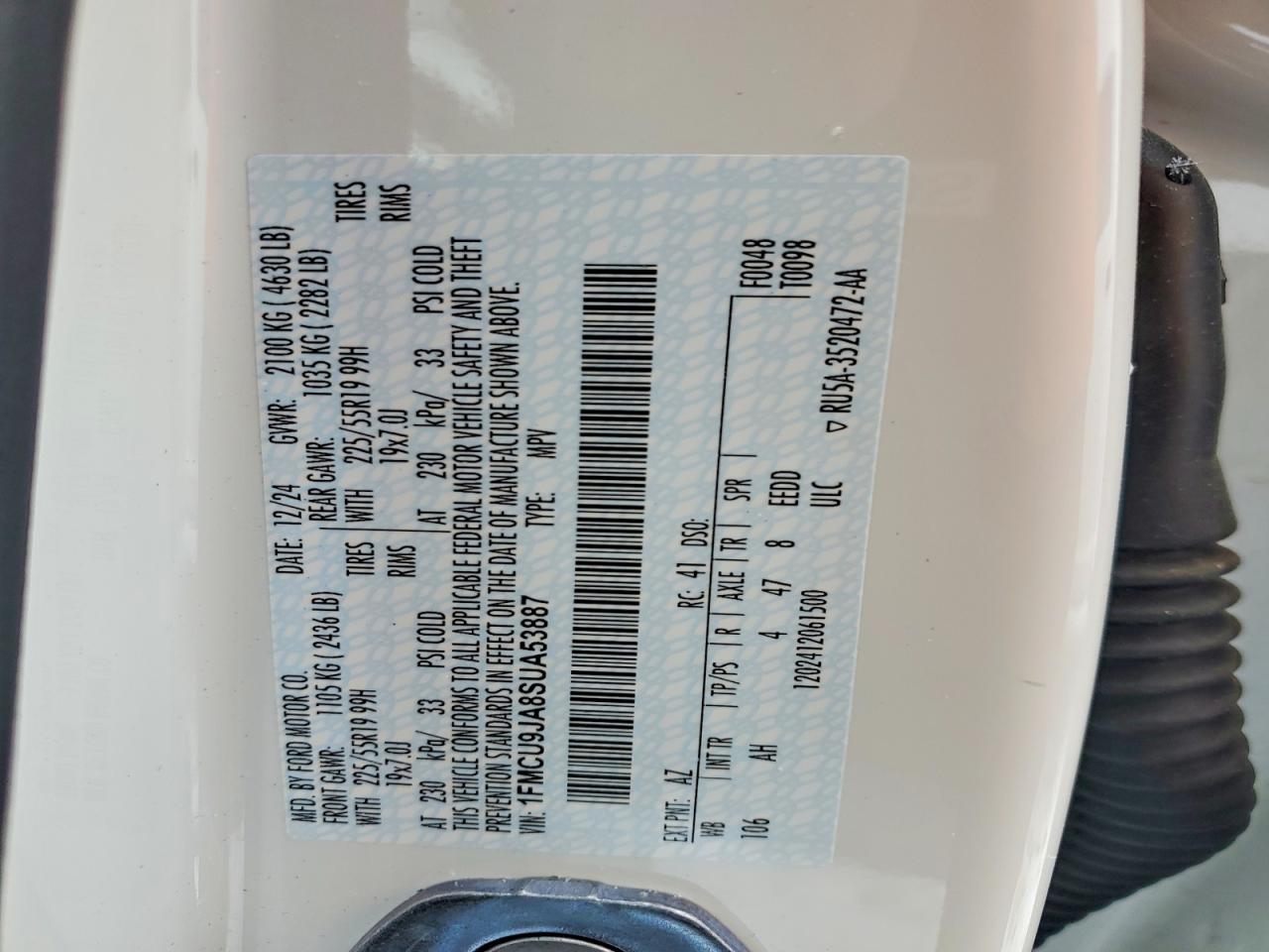 2025 FORD ESCAPE PLATINUM photo 23