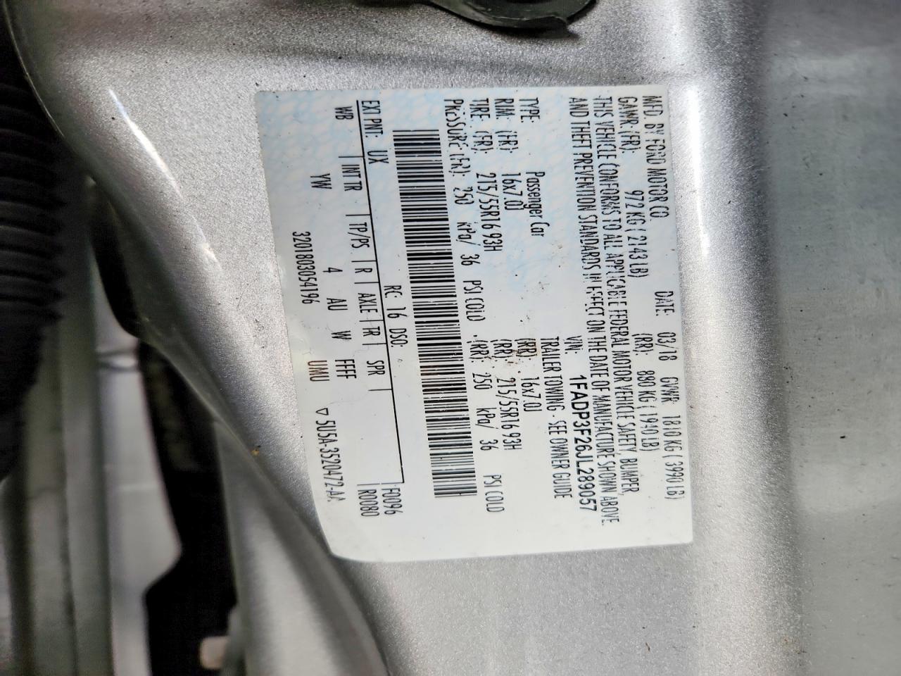 2018 FORD FOCUS SE photo 13