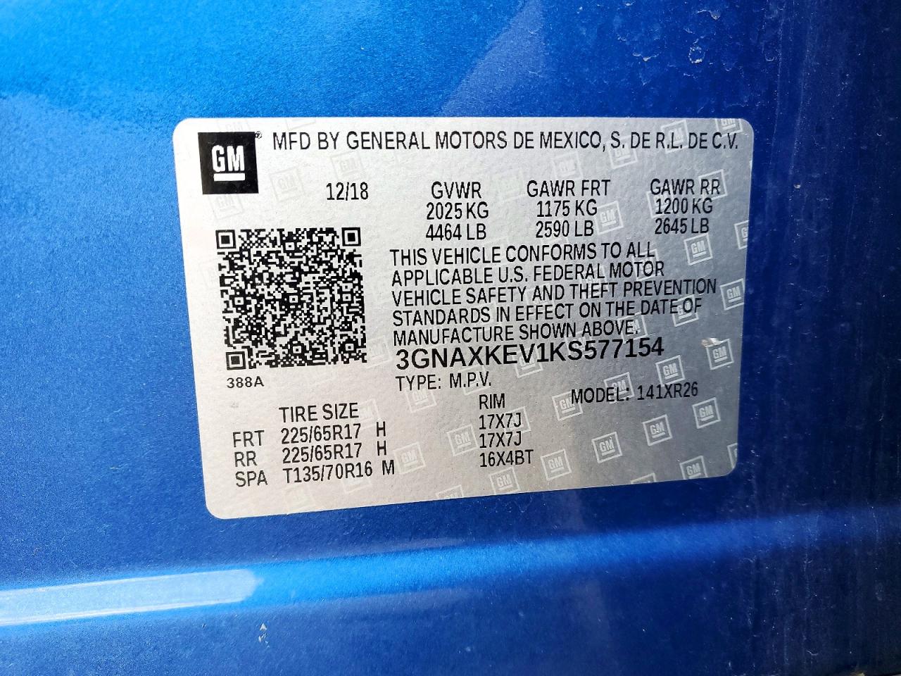 2019 CHEVROLET EQUINOX LT photo 25