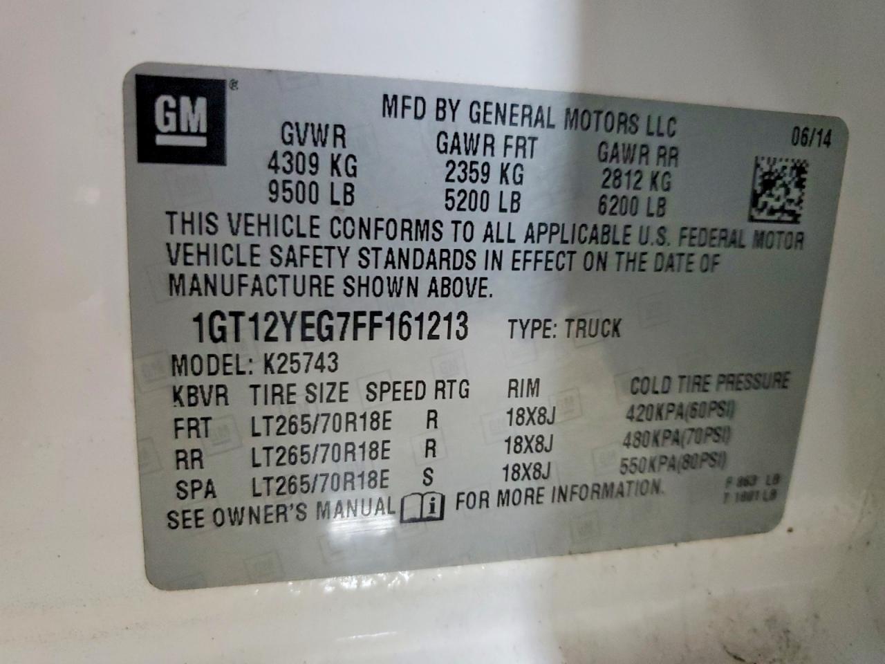2015 GMC SIERRA K2500 SLE photo 12
