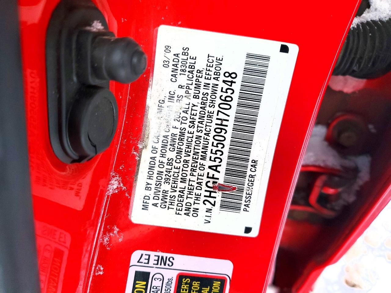 2009 HONDA CIVIC SI photo 23