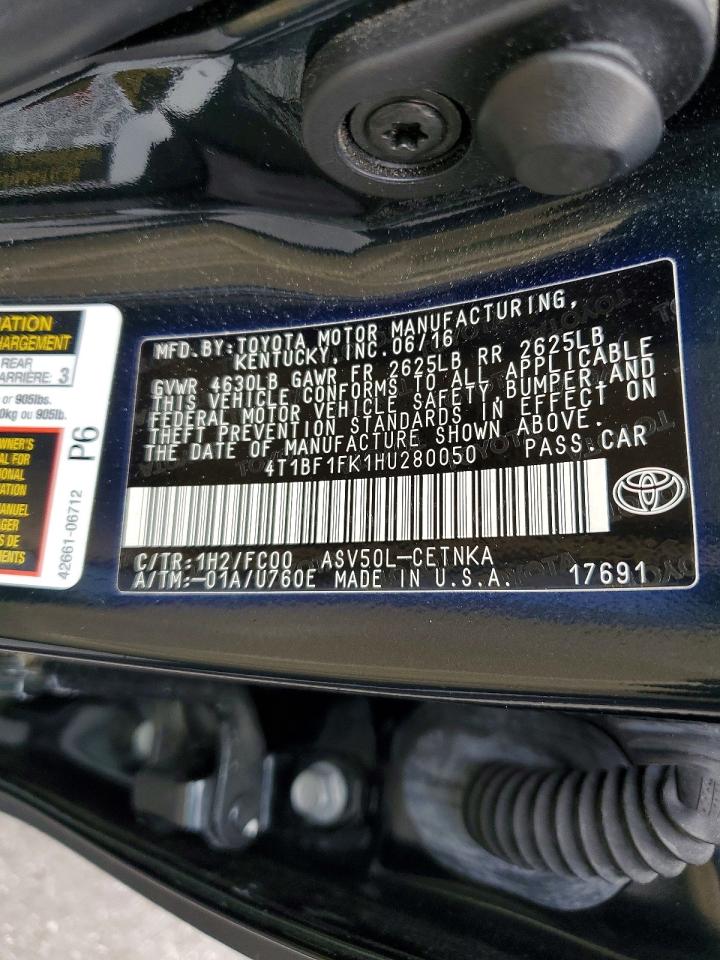 2017 TOYOTA CAMRY LE photo 45