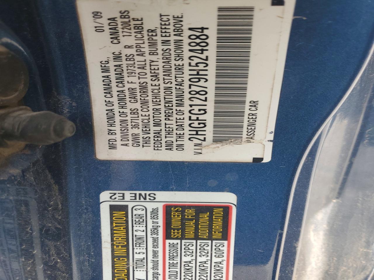 2009 HONDA CIVIC EX photo 23