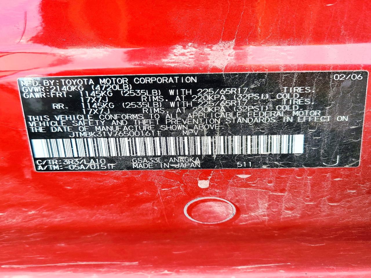 2006 TOYOTA RAV4 LIMITED photo 37