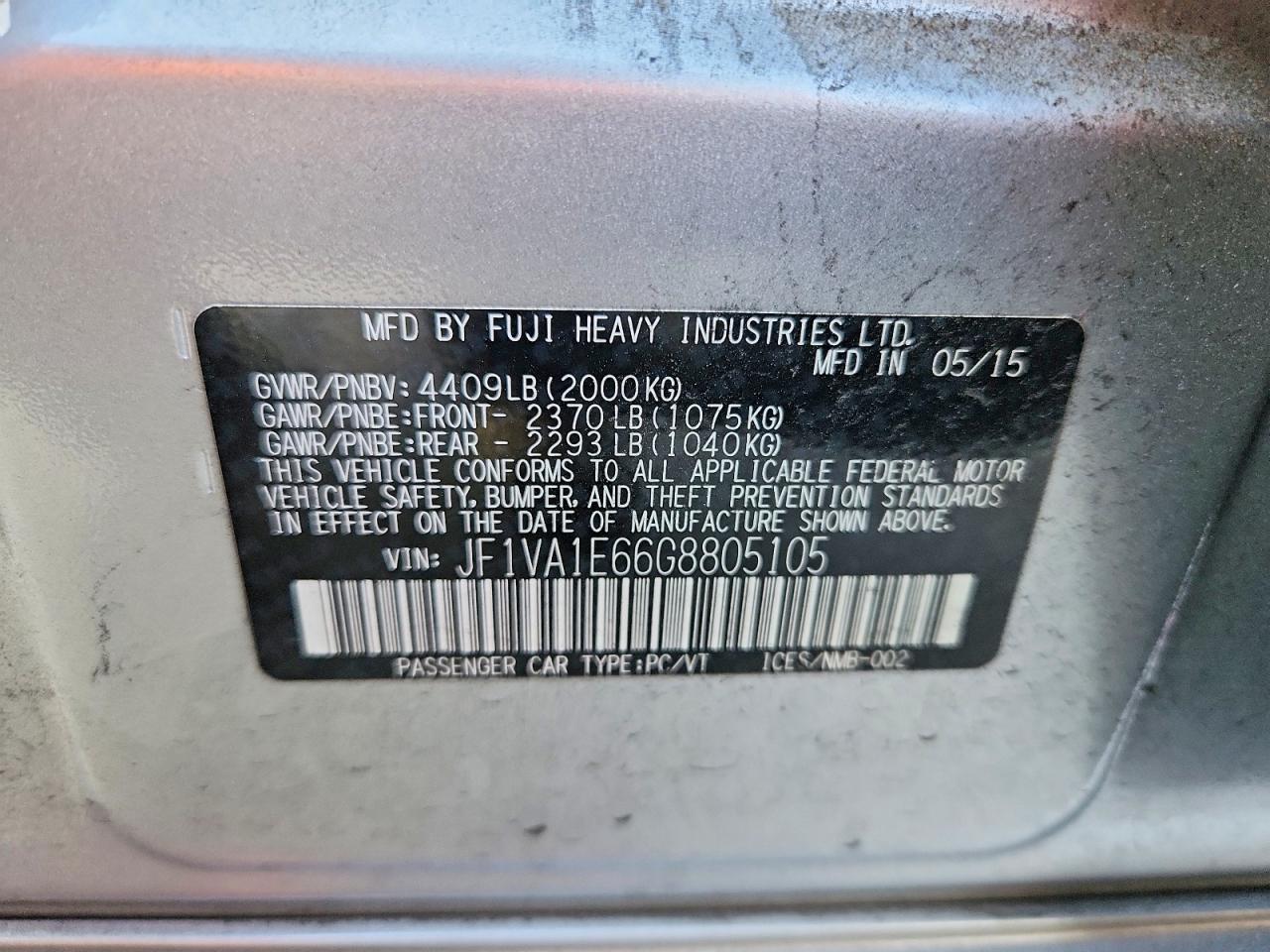2016 SUBARU WRX PREMIUM photo 23